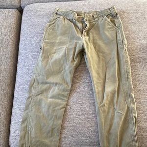 Flannel lined carhartt work pants